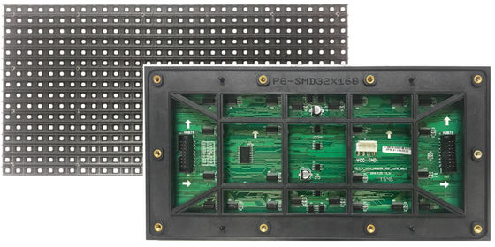 P8 LED خارجي IP65 مقاوم للماء دائم خارجي SMD LED شاشة 32 نقطة * 16 نقطة عالية الدقة مصنع Shenzhen